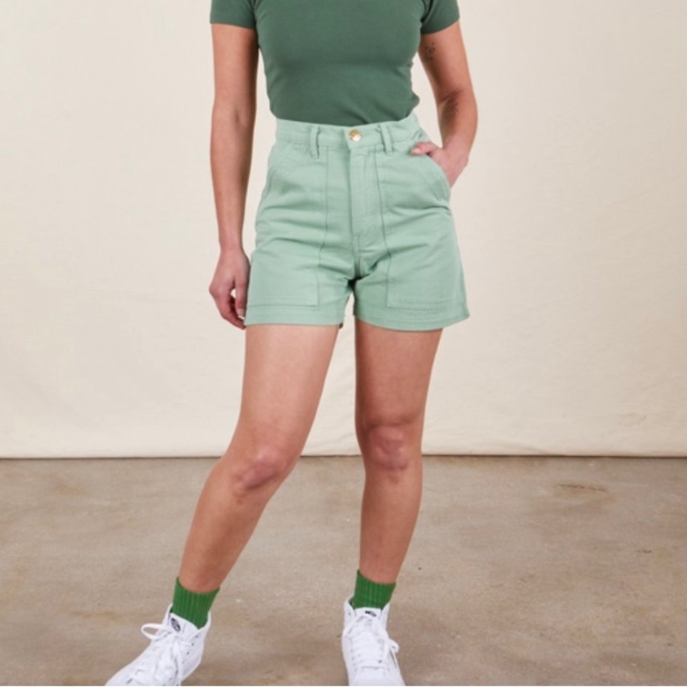BIG BUD PRESS Work Shorts in Sage Green